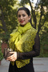 Floral Inset | Embroidered Fine Merino Wool Stole